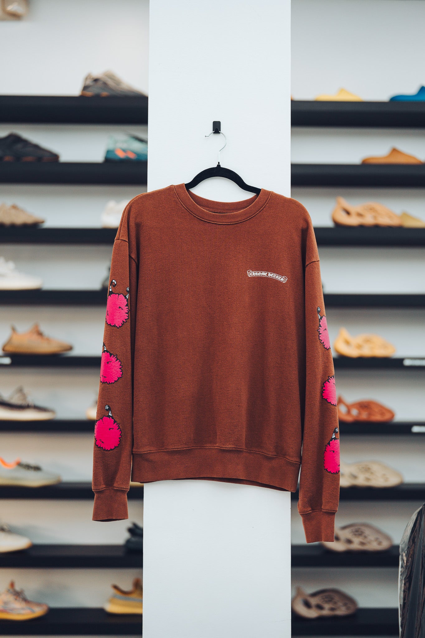 ぴ*ん様 クロムハーツChrome Hearts Matty Boy Struc Chrome Hearts Matty Boy Structure Crewneck Sweatshirt Brown