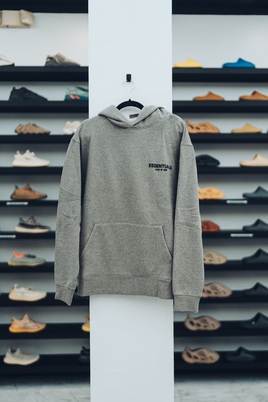 ESSENTIALS - DARK OATMEAL HOODIE
