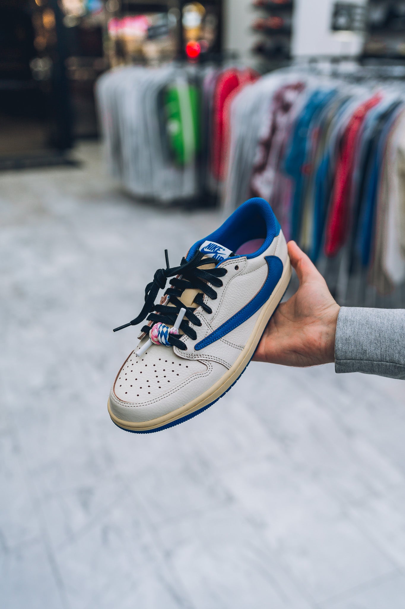 Jordan 1 Fragment x Travis Scott Sail Military Blue