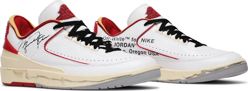 Off-White x Air Jordan 2 Retro Low SP 'White Varsity Red' 