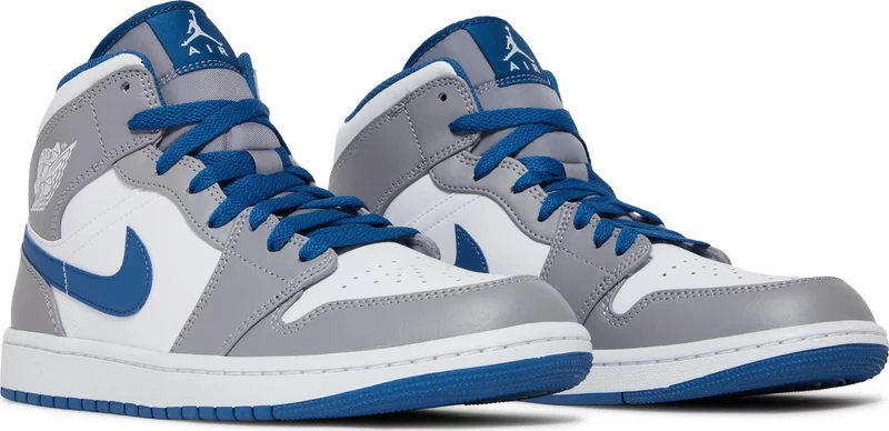 Air Jordan 1 Mid 'True Blue Cement"