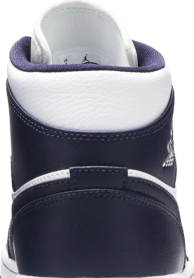 Air Jordan 1 Mid 'White Metallic Gold Obsidian' 