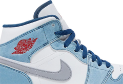 Nike Air Jordan 1 Mid 'French Blue Fire Red' 