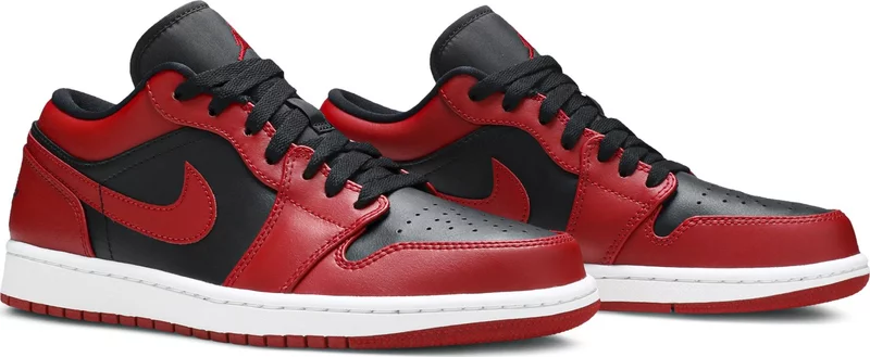 Air Jordan 1 Low 'Reverse Bred Pebbled Swoosh' 