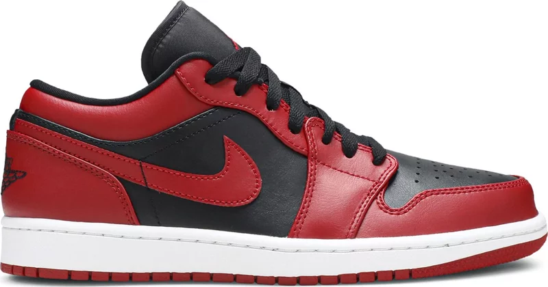 Air Jordan 1 Low 'Reverse Bred Pebbled Swoosh' 