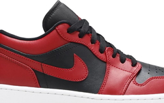 Air Jordan 1 Low 'Reverse Bred Pebbled Swoosh' 