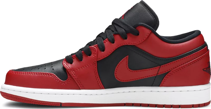 Air Jordan 1 Low 'Reverse Bred Pebbled Swoosh' 